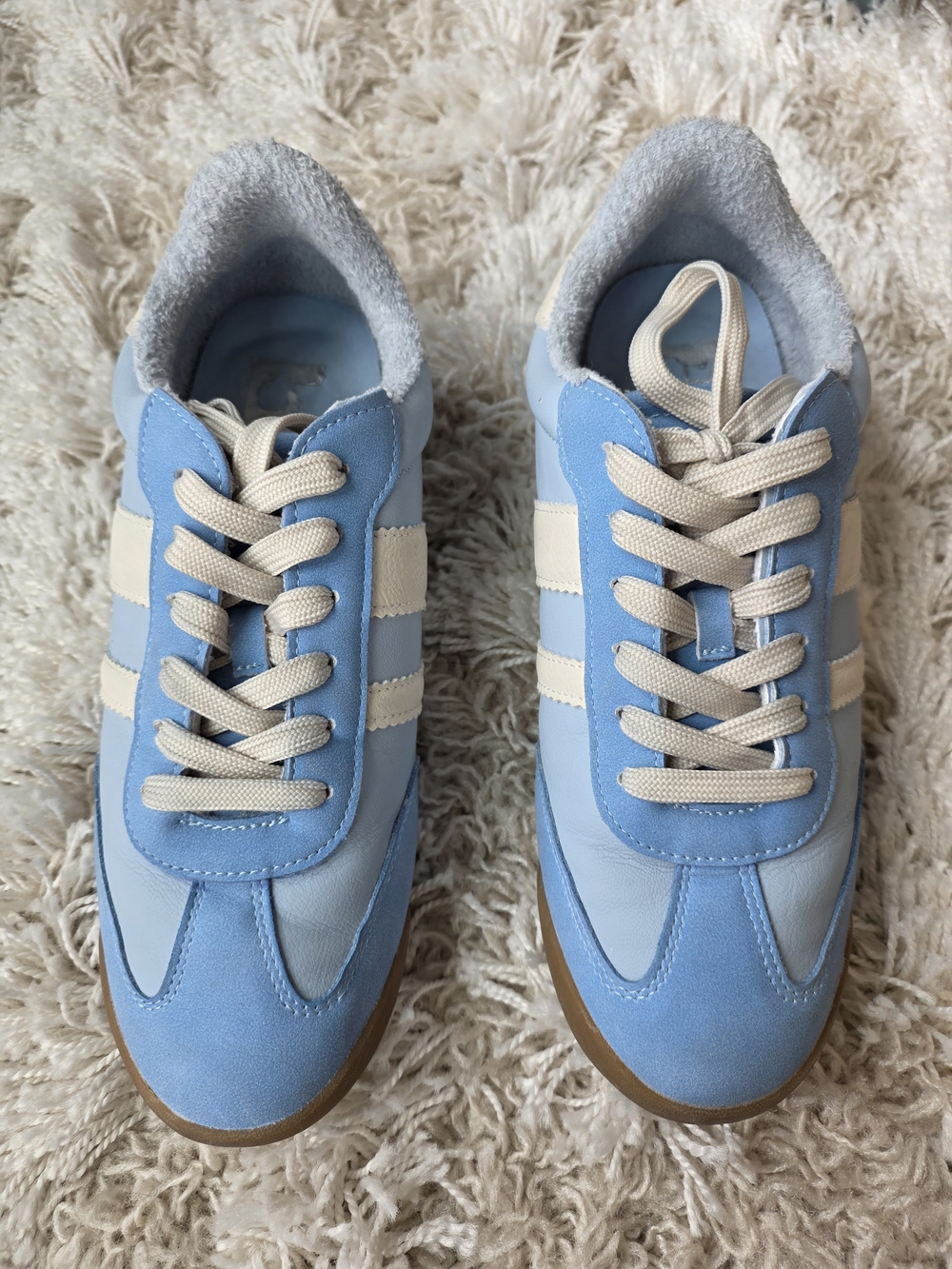Dolce Vita Powder Blue & Cream Retro Runner Sneakers